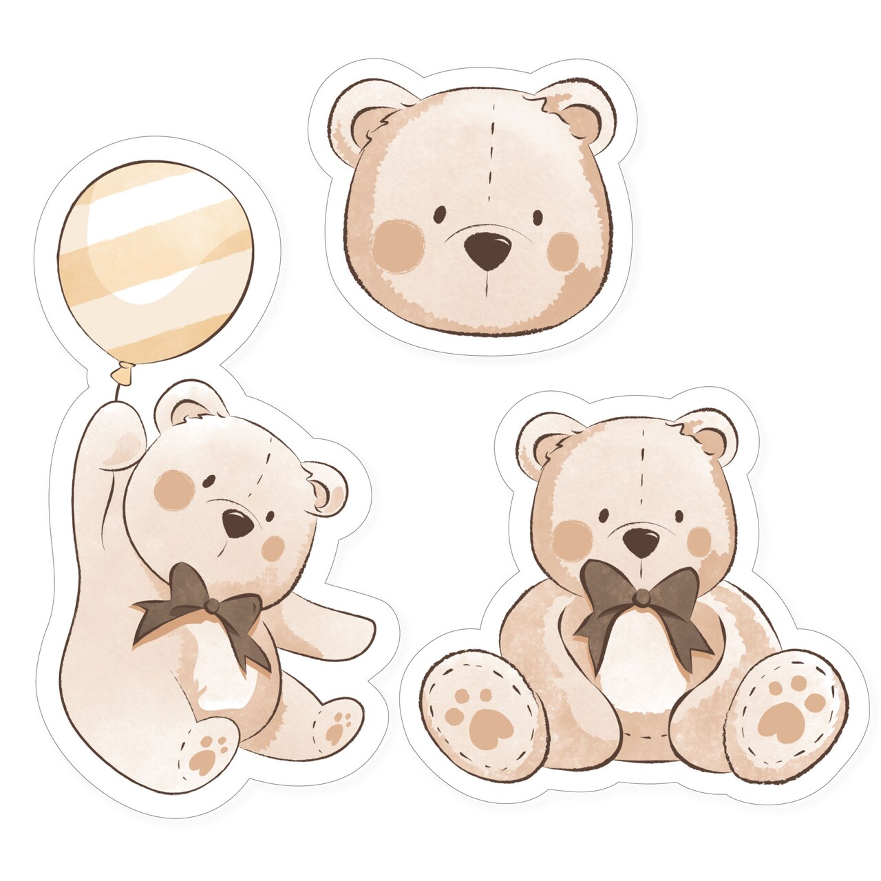 Big Dot of Happiness We Can Bearly Wait - DIY Shaped Teddy Bear Baby Shower Cut-Outs - 24 Count
